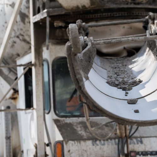 Kuhlman Ready Mix Trucks on job site