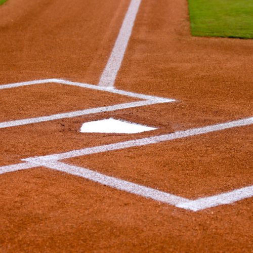 Baseball field home plate