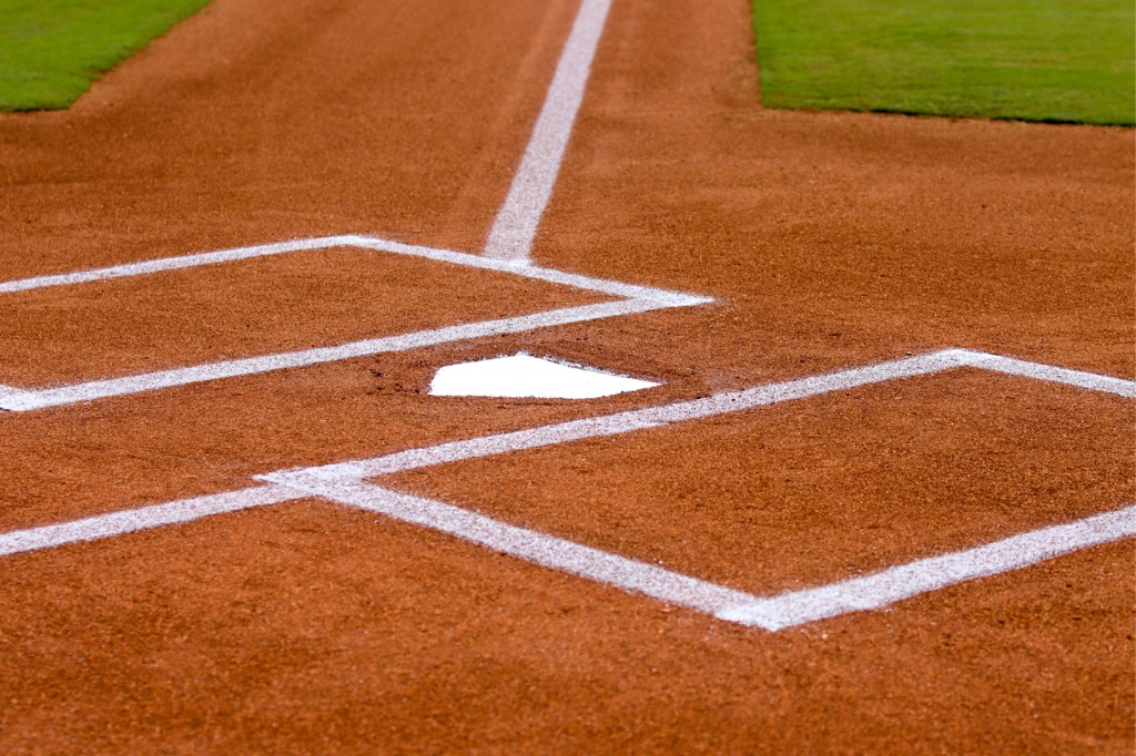 Baseball field home plate