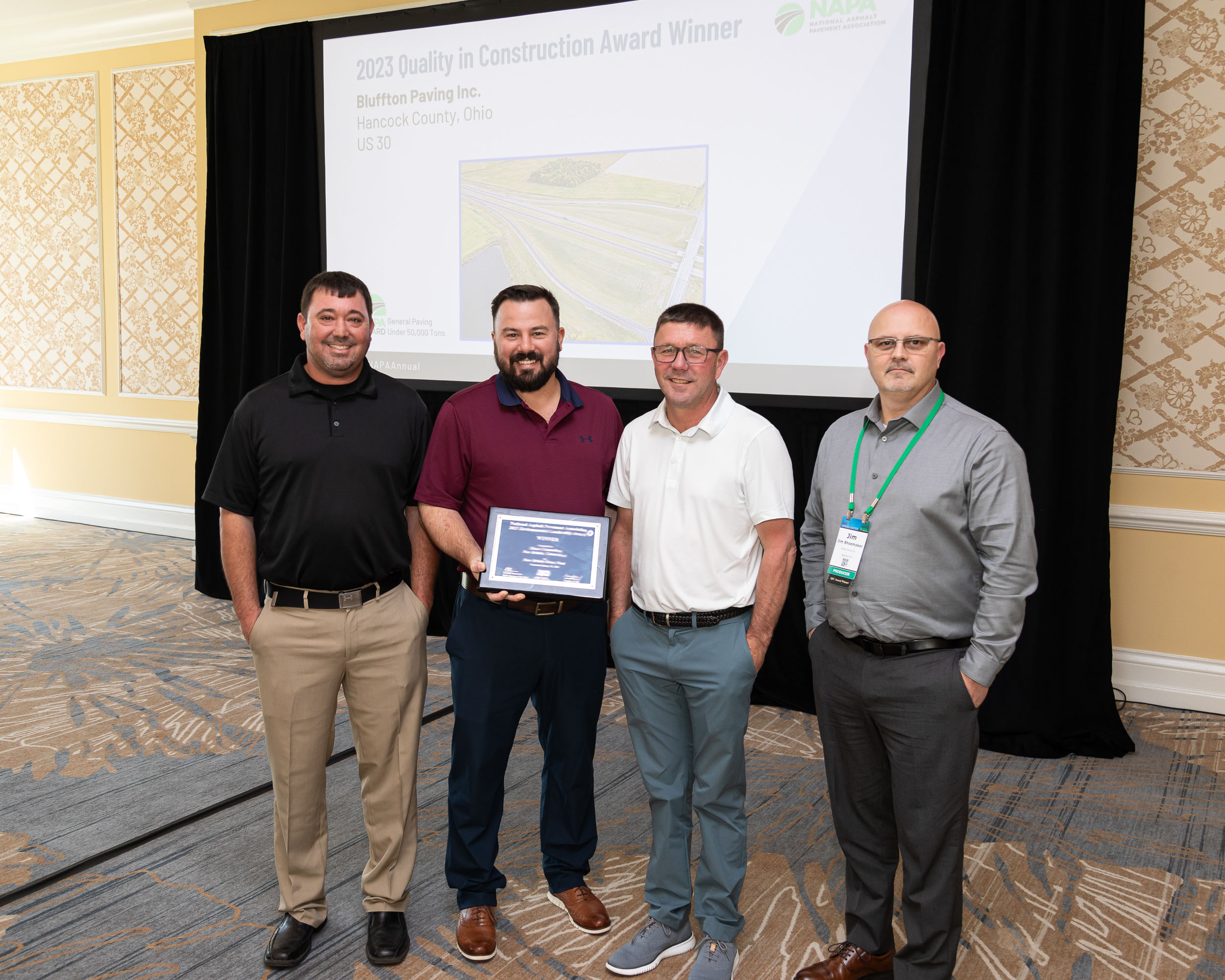 NAPA Quality in Construction Award presentation