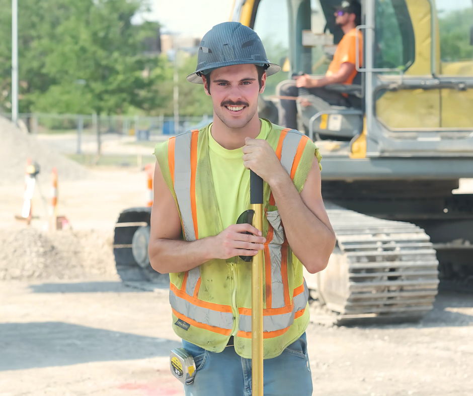 Road construction worker