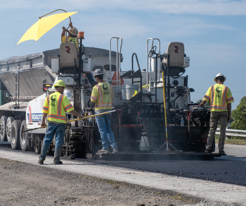Gerken Paving workers in Milian