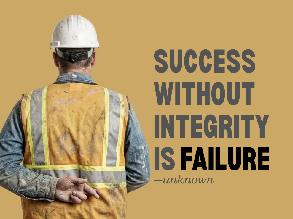 Success without integrity is failure