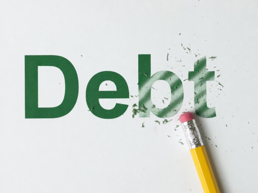 Erasing the word DEBT